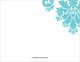 Aqua Damask Scroll Foldover Note Cards Image 2 of 4
